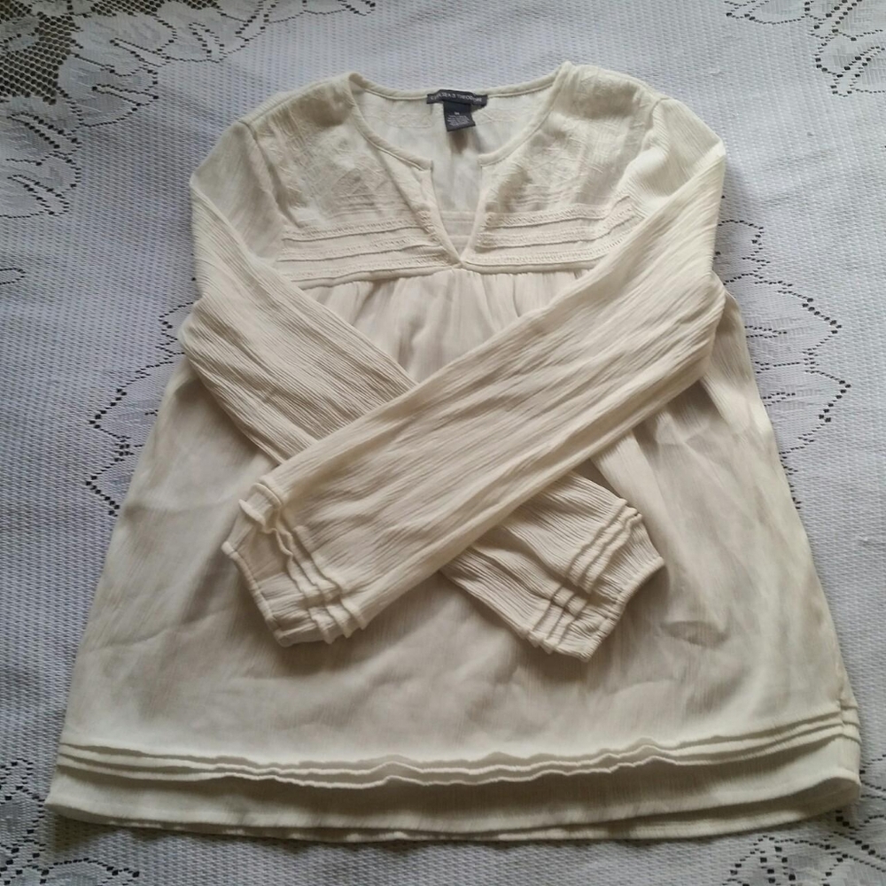 White linen boho top